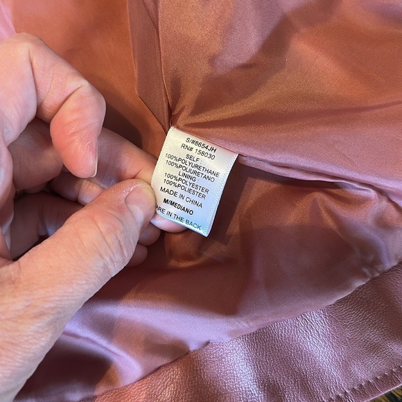 Love Tree PU moto jacket Dusky pink as new condition. Size Med. - Picture 4 of 7